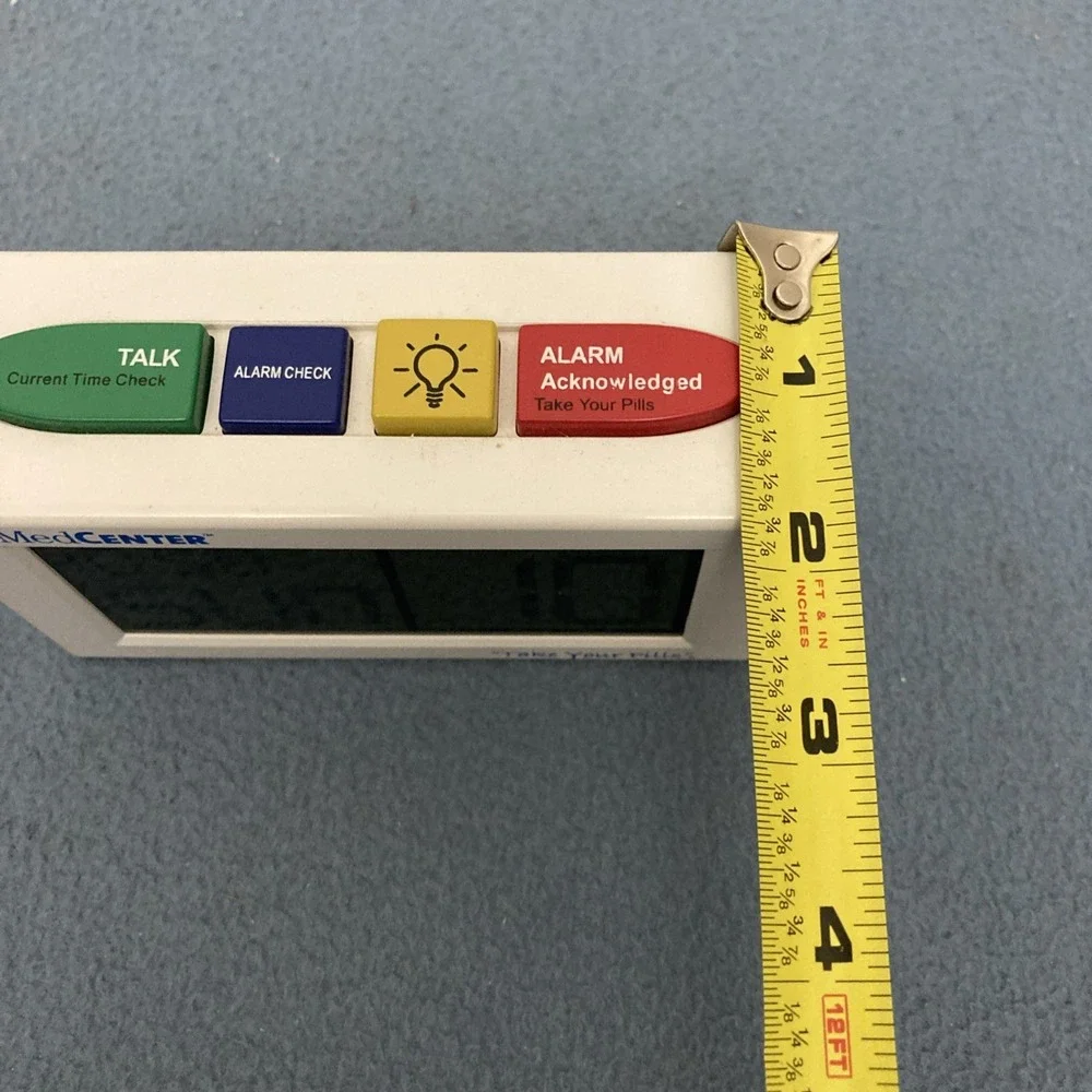 The MedCenter System Multicolor Alarm/Reminder Clock w/4 Alarms - Tested/Works